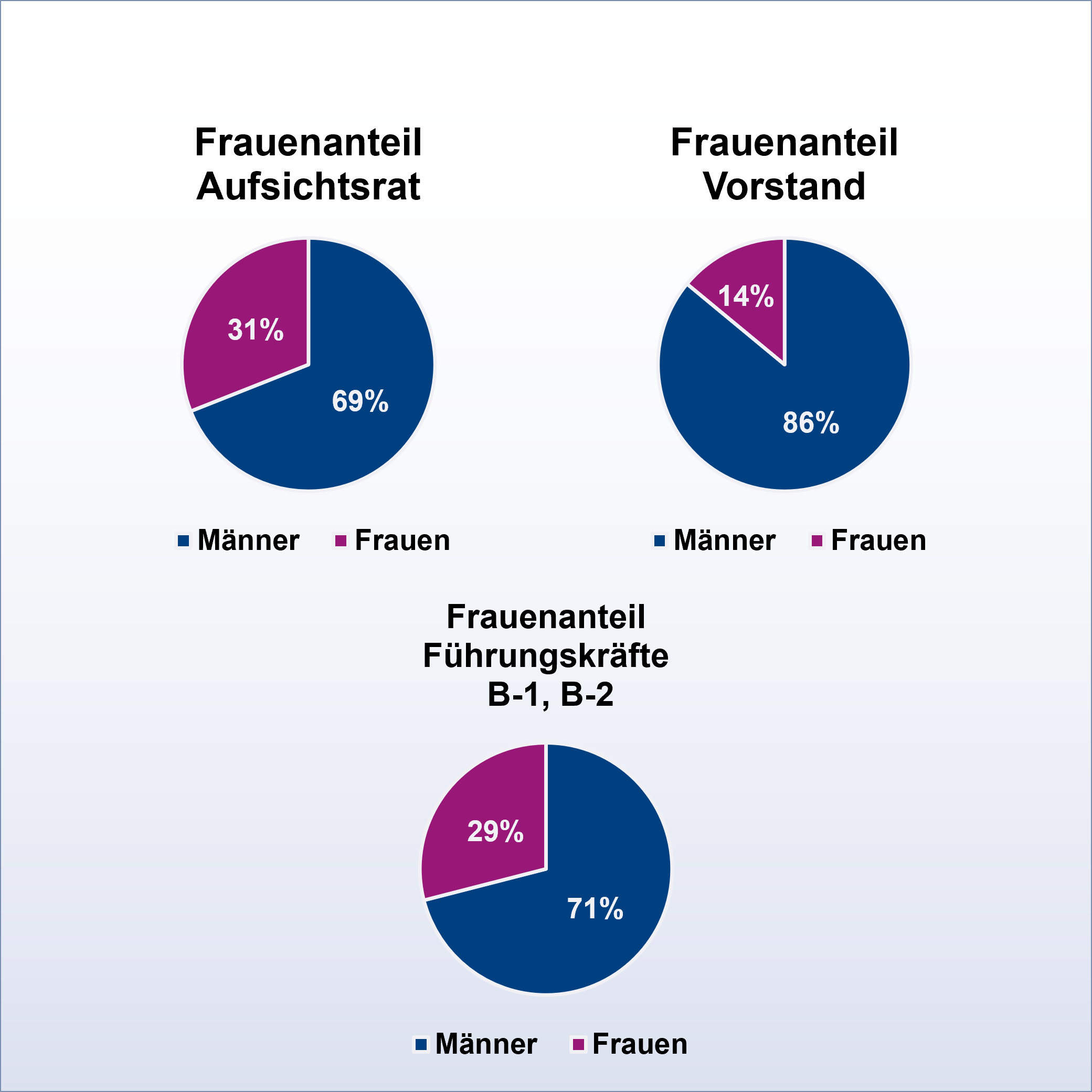 Grafik die den Anteil von Frauen im Finanzsektor darstellt